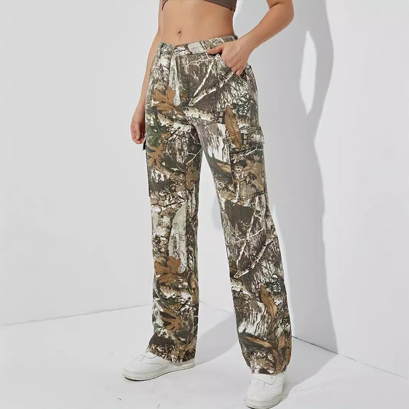 Camouflage-Overall mit Taschen für Damen
