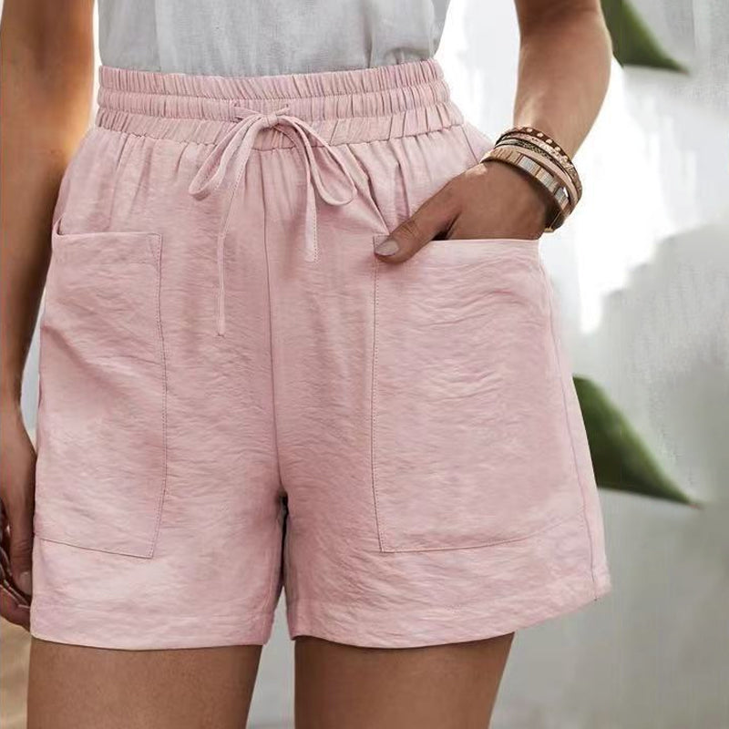 Solide lockere lässige kurze Hose mit zwei Taschen