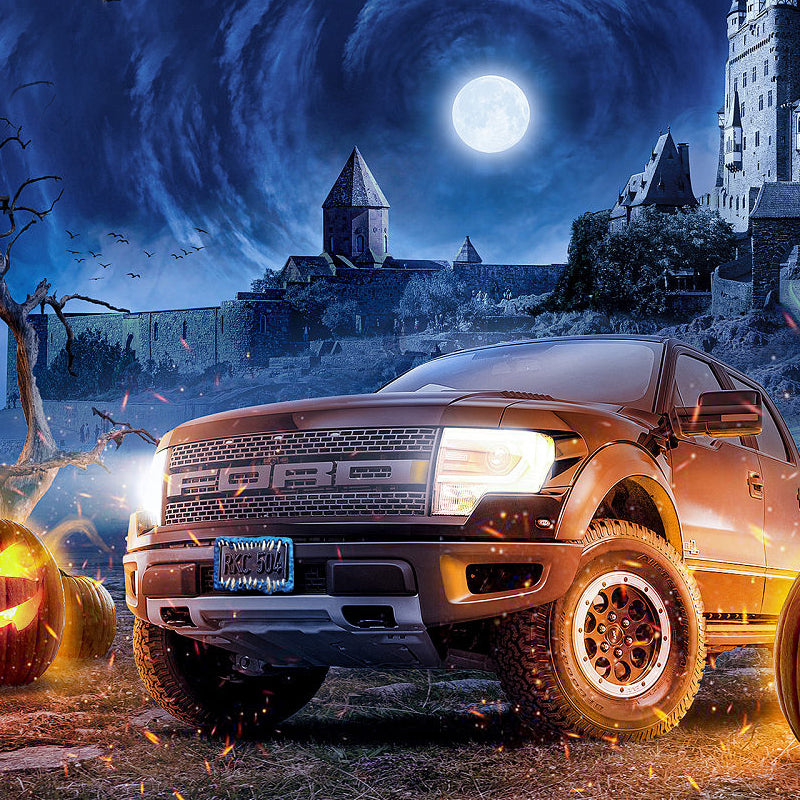 Lustige Nummernschilddekorationen