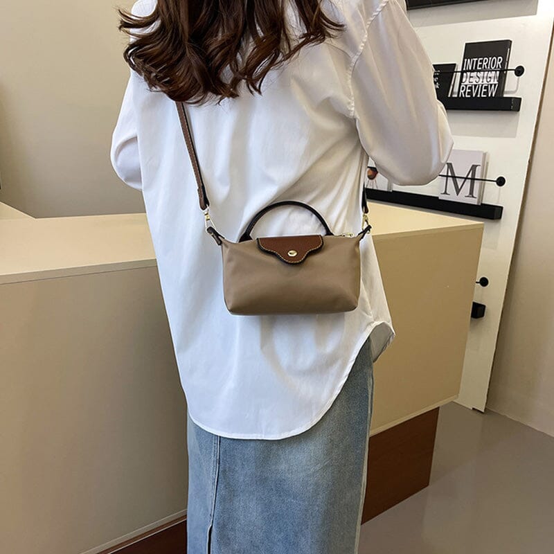 Modische Mini-Umhängetasche im Colorblock-Design für Damen