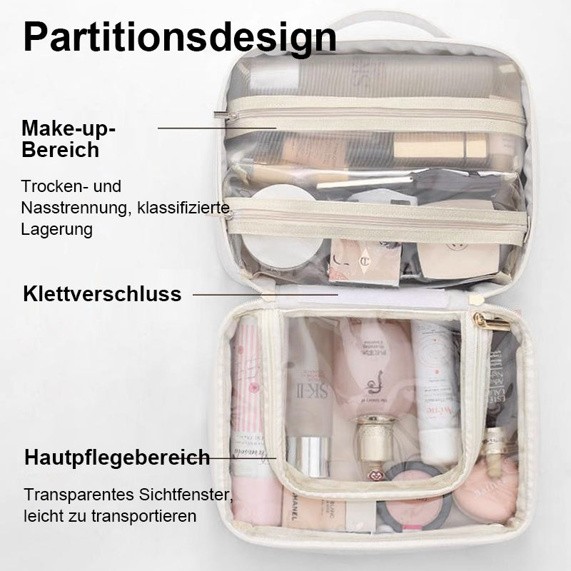 Kultur- und Kosmetiktasche mit mehreren Fächern