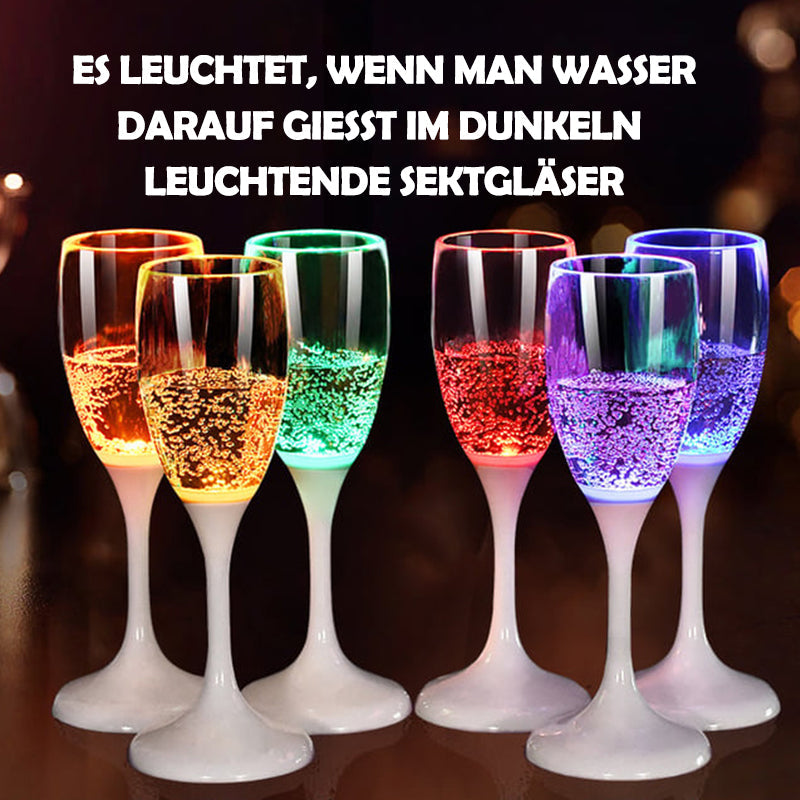 LED beleuchtetes Sektglas