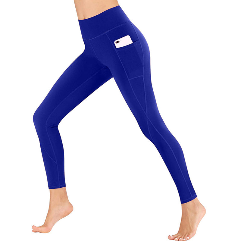 Fitness-Yogahose mit hoher Taille und Hüftlifting und Seitentasche