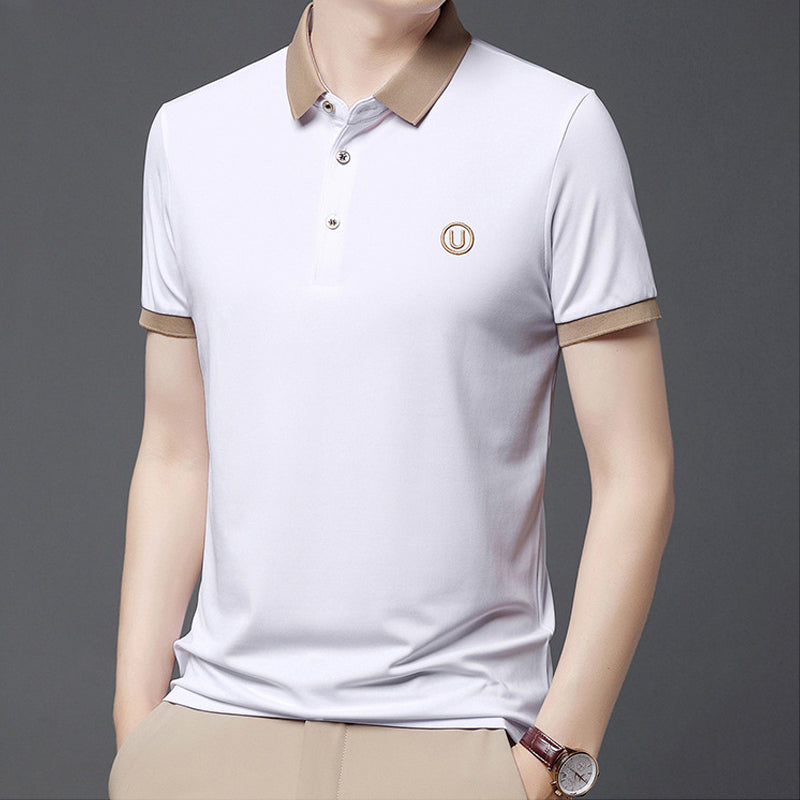 Business-Casual Besticktes Poloshirt