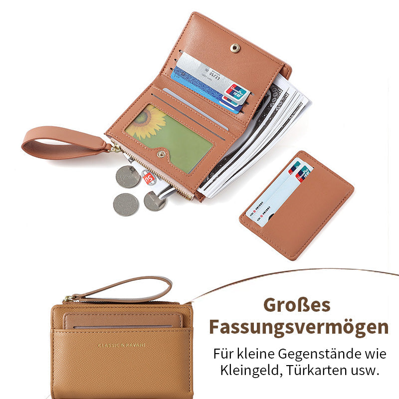 Multifunktionale Geldbörse mit Reißverschluss und Kartenfächern