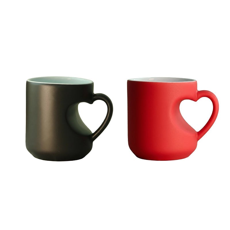 Herzförmige, farbwechselnde Keramiktasse