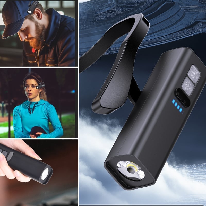 Ohrbügel-Stirnlampe mit Induktionstechnologie