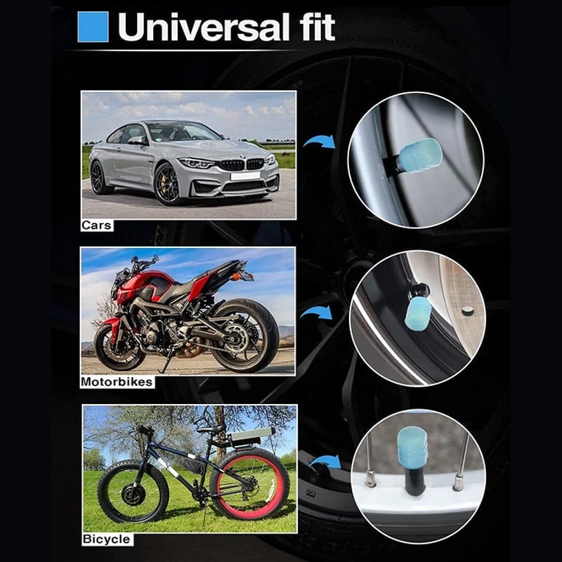 🌟Universelle fluoreszierende Reifenventilkappen