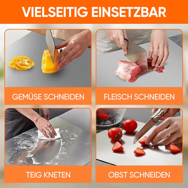 Sakerplus® Schneidebrett aus Edelstahl für die Küche