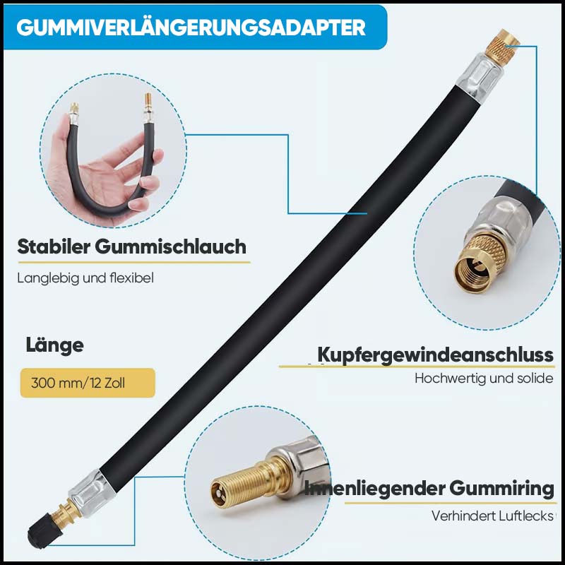 Universelle flexible Reifenventilverlängerungen