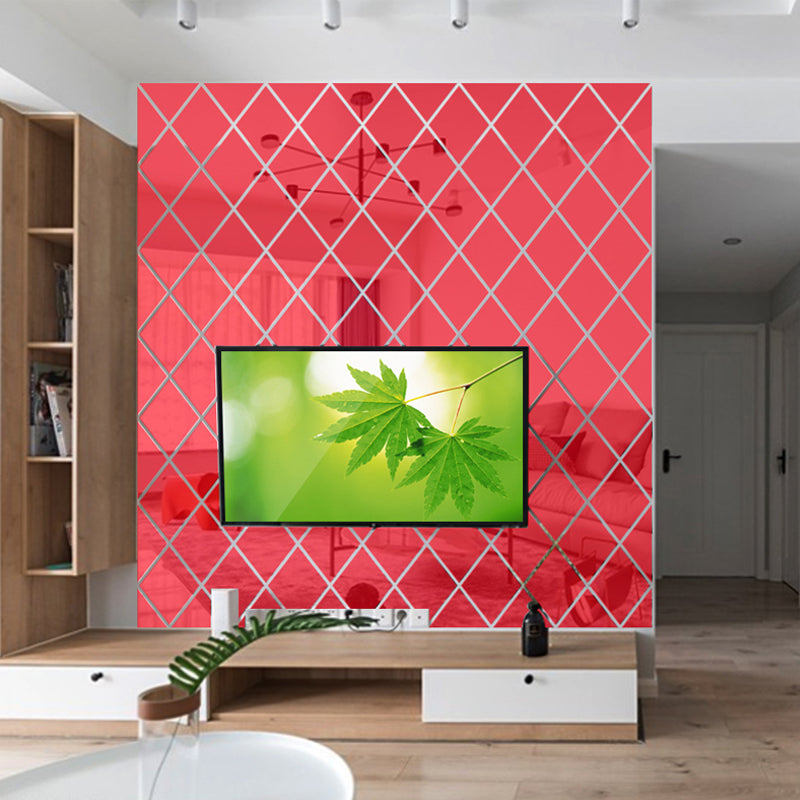 Rhombus Acryl Spiegel Wandaufkleber