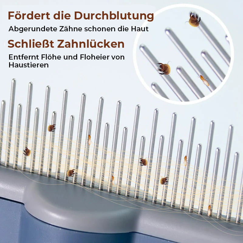 Selbstreinigende Haustierpflegebürste