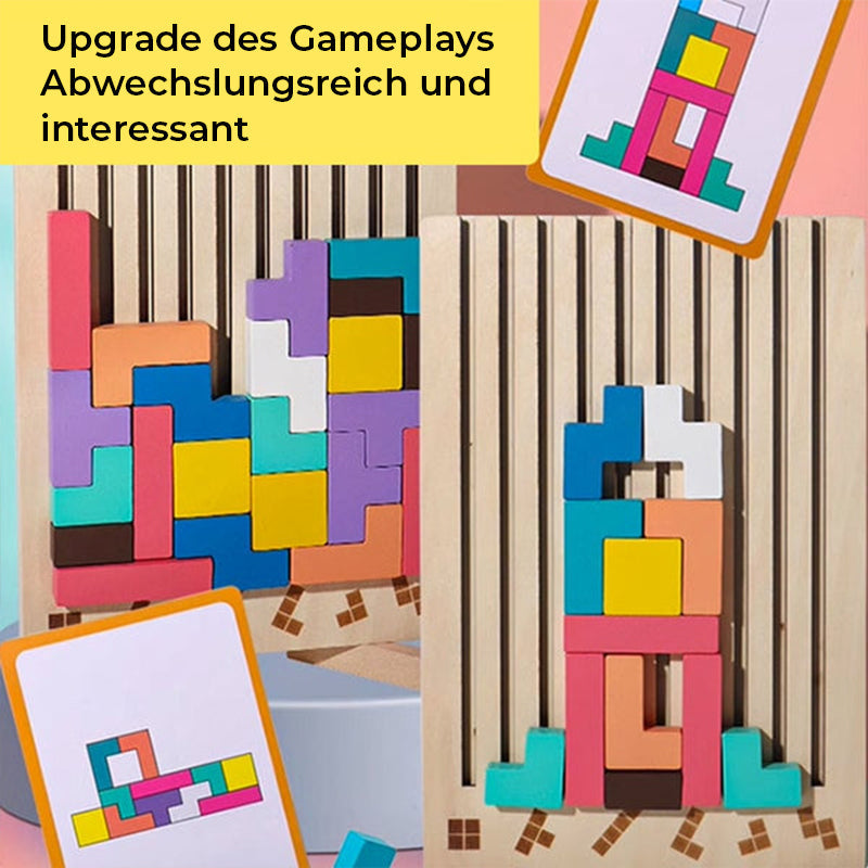 Holzpuzzle-Set zum Stapeln
