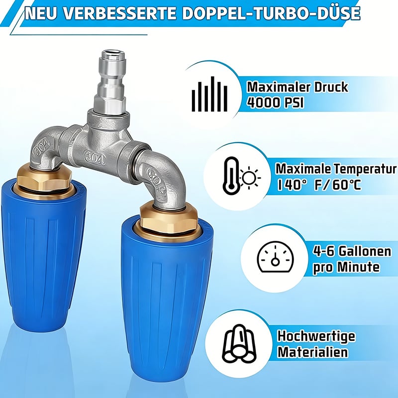 Dreifach-/Doppel-Turbo-Düse für Hochdruckreiniger