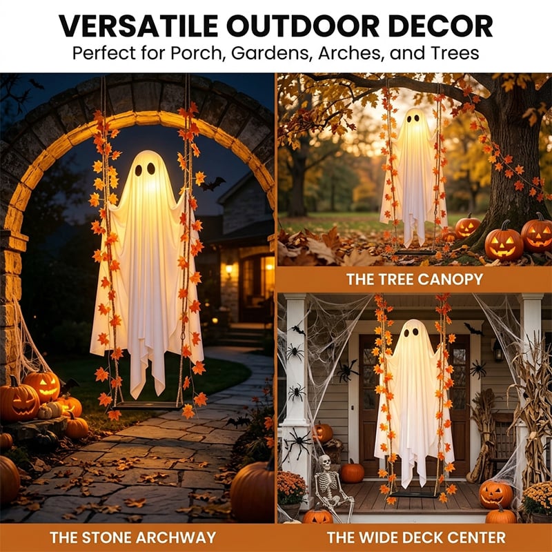 LED-beleuchtete schwingende Halloween-Geisterdekoration