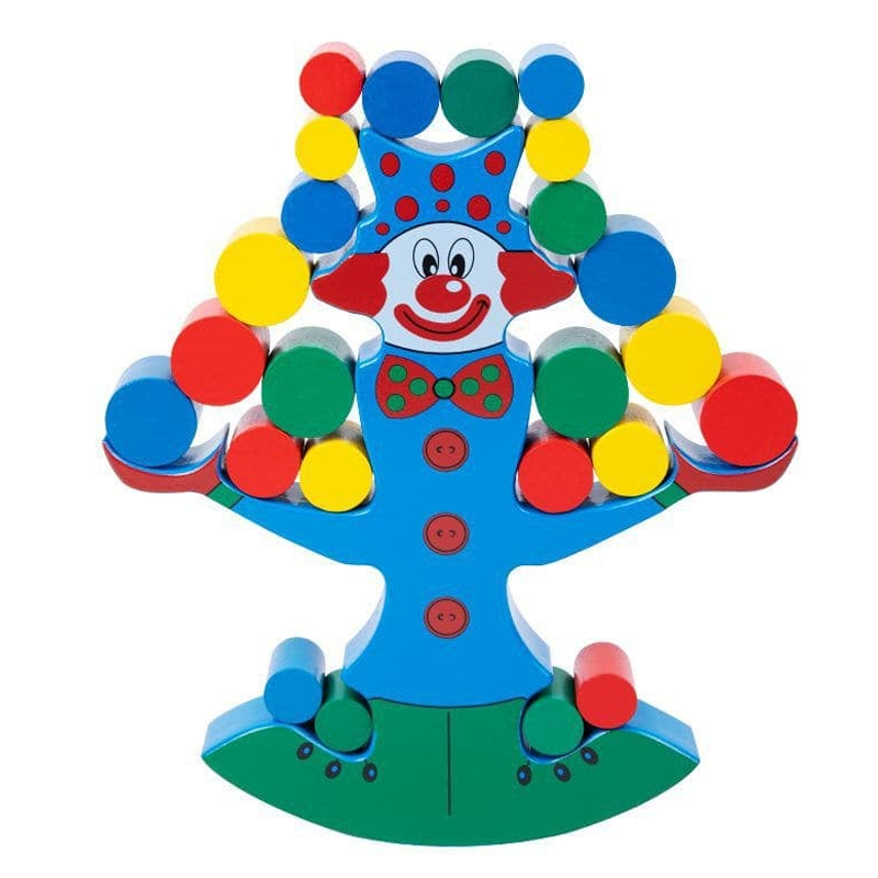 Clown-Balancierblöcke aus Holz
