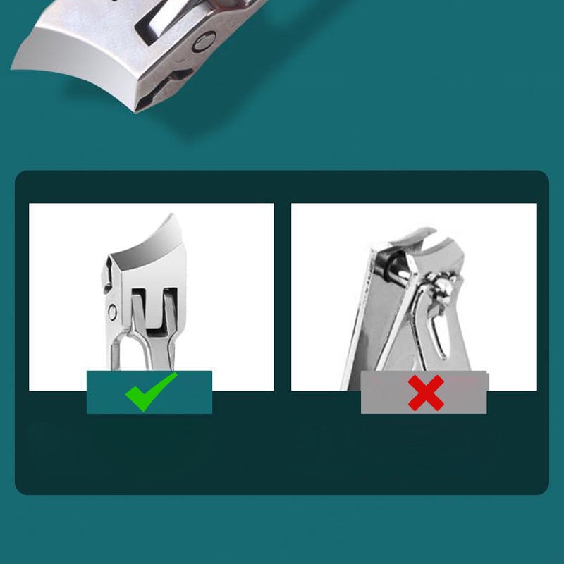 Nagelclipper mit weiten Kieferöffnungen und Anti-Splash-Schneidekante