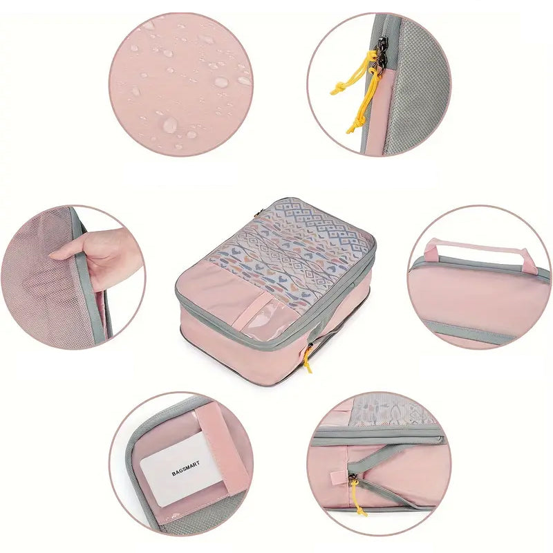 Komprimiertes Packwürfel-Reiseaufbewahrungsset