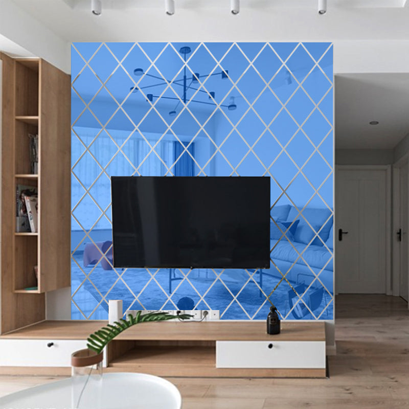 Rhombus Acryl Spiegel Wandaufkleber