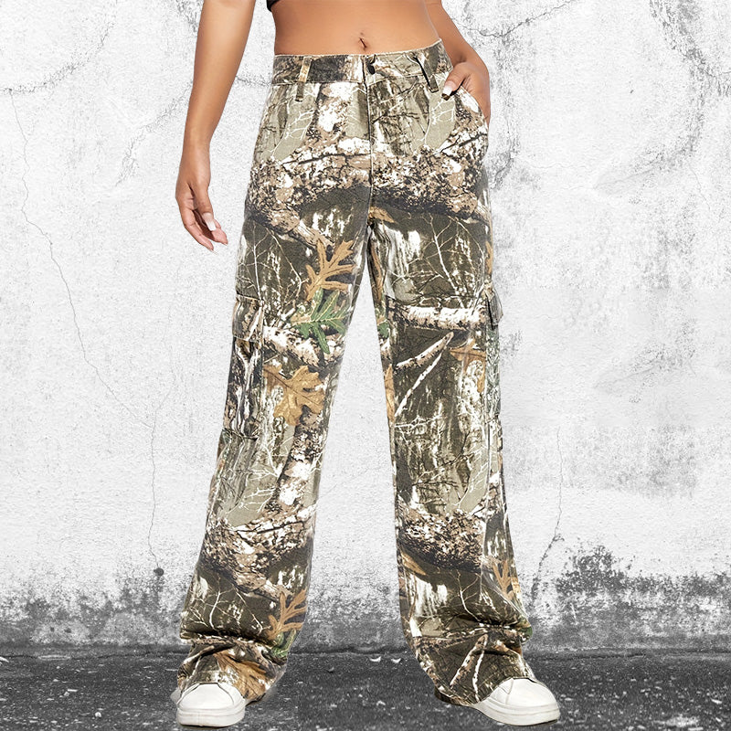 Camouflage-Overall mit Taschen für Damen