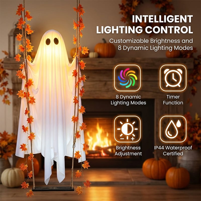 LED-beleuchtete schwingende Halloween-Geisterdekoration