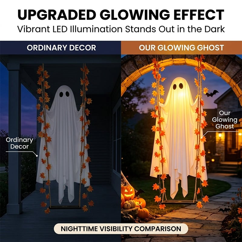 LED-beleuchtete schwingende Halloween-Geisterdekoration