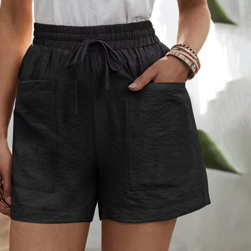 Solide lockere lässige kurze Hose mit zwei Taschen