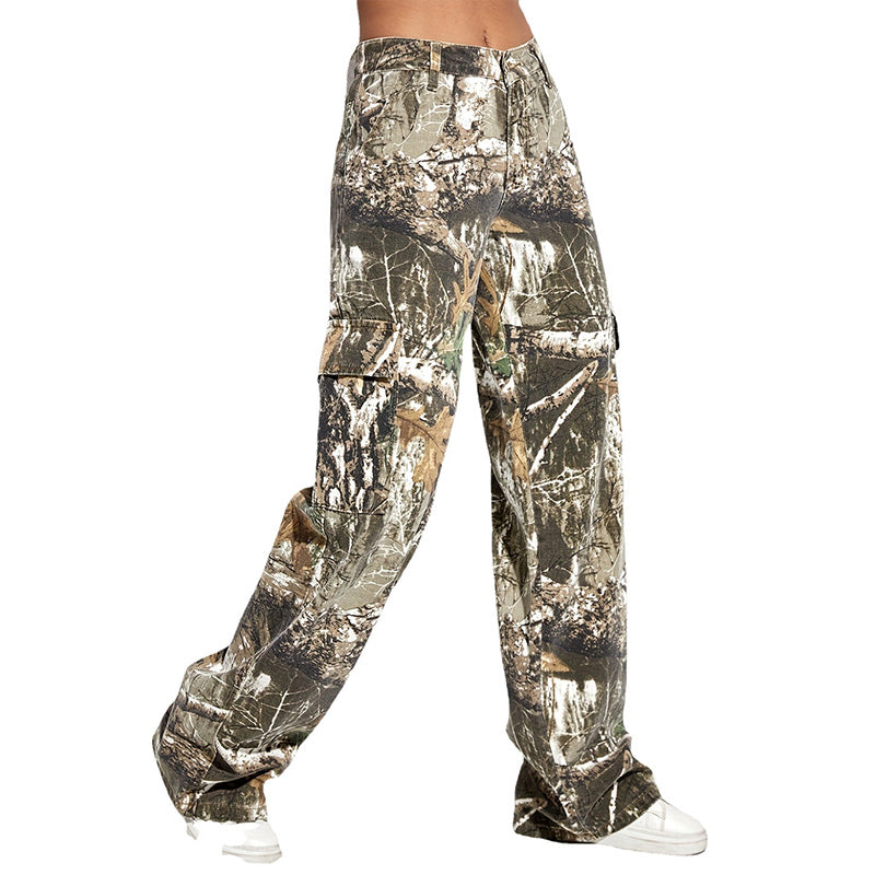 Camouflage-Overall mit Taschen für Damen