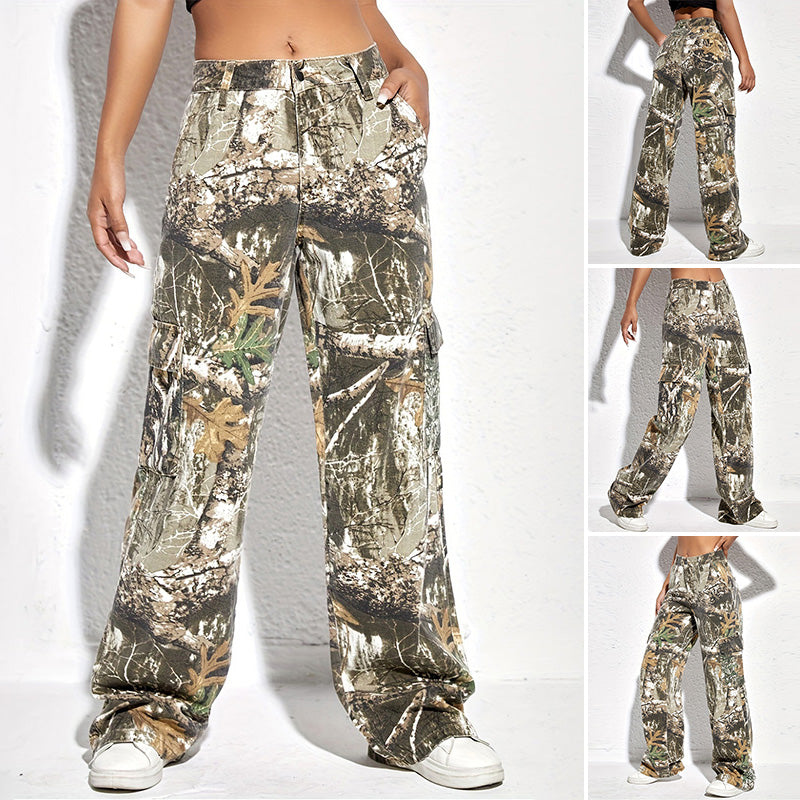 Camouflage-Overall mit Taschen für Damen