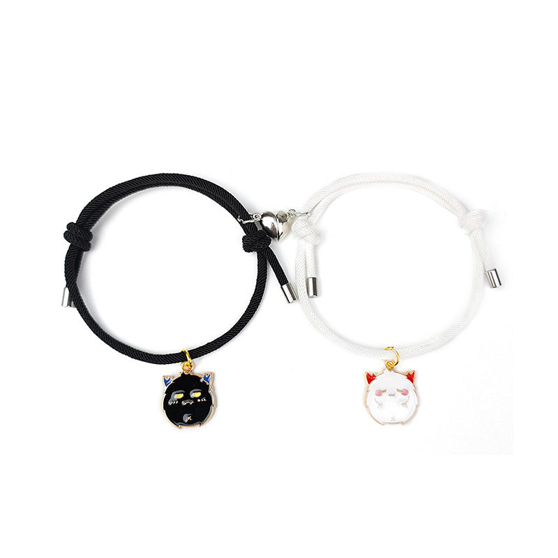 Süßes Halloween Herz Magnetpaar passendes Armband