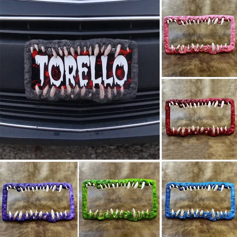 Lustige Nummernschilddekorationen