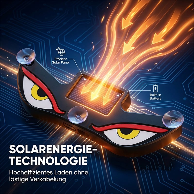 Solarbetriebene Devil-Eye-Dynamik-Lampen für Autos