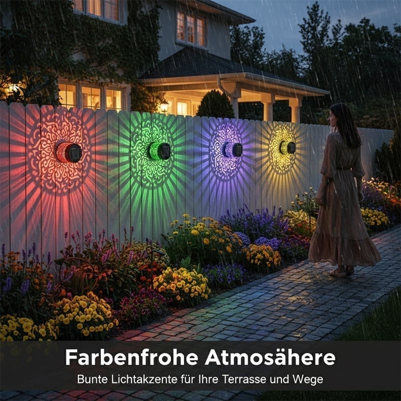 Wandleuchte aus Eisen im Solar-Mandala-Design