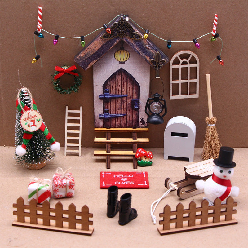 Weihnachtselfen Tür