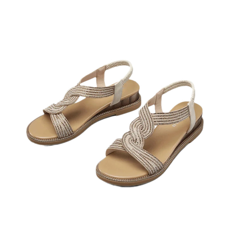 Rutschfeste weiche Sohle Strasssteinen Schuhe