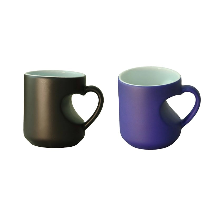 Herzförmige, farbwechselnde Keramiktasse