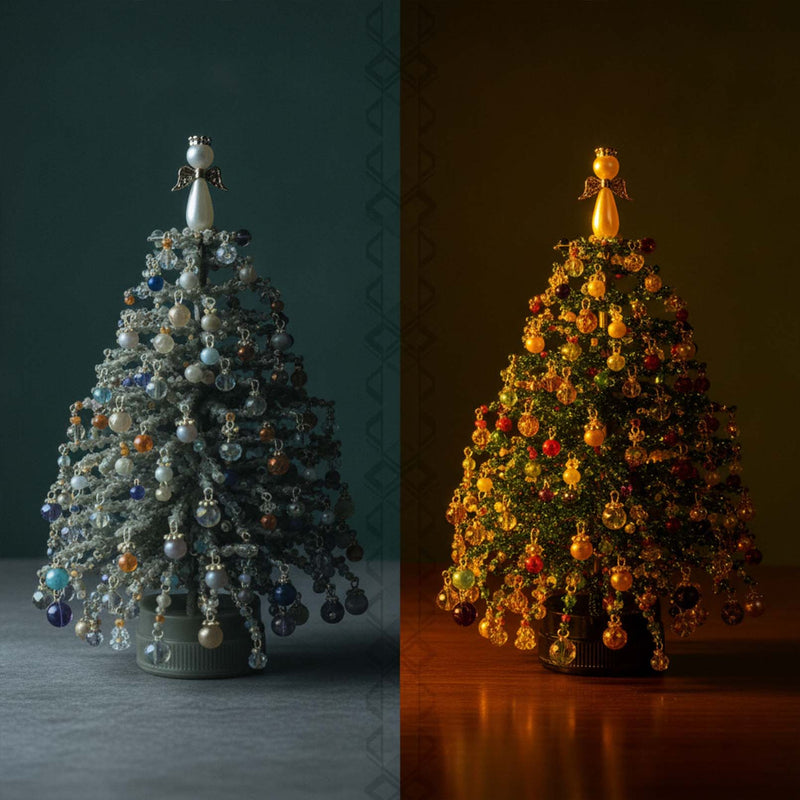 DIY-Bastelset für perlenbesetzten Weihnachtsbaumschmuck