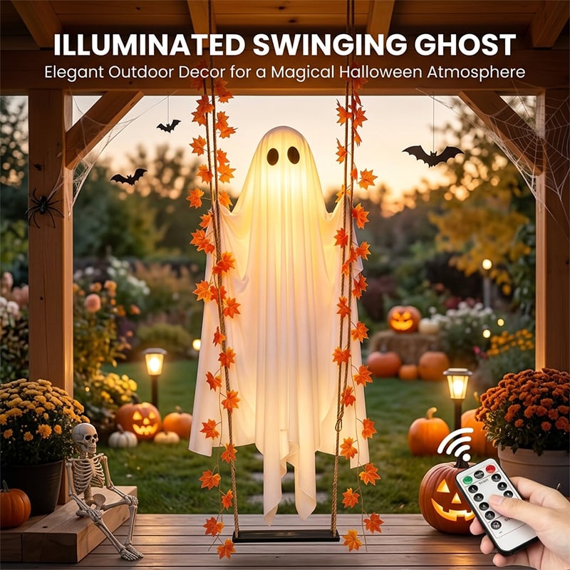 LED-beleuchtete schwingende Halloween-Geisterdekoration