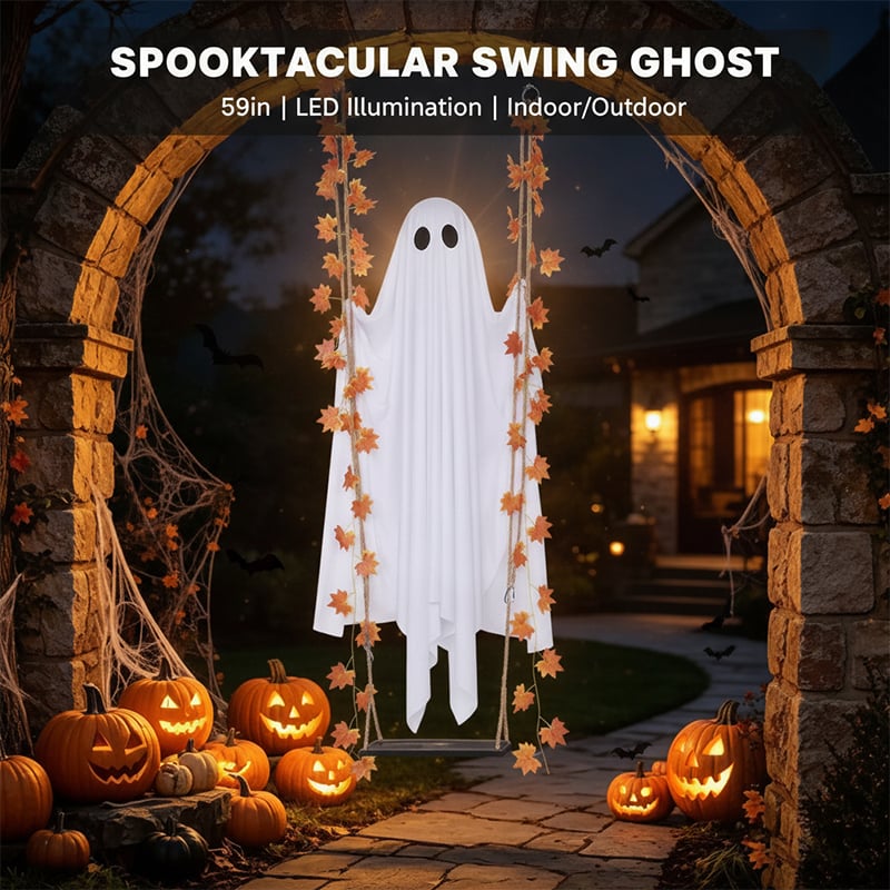 LED-beleuchtete schwingende Halloween-Geisterdekoration