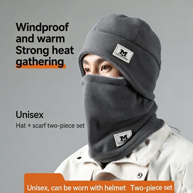Integrierte, zweilagige Mütze mit Fleece-Futter