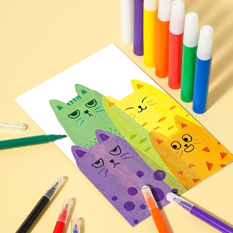 Kreatives Postkartenset mit Regenbogen-Kratzbildern für Kinder (Englische Version)