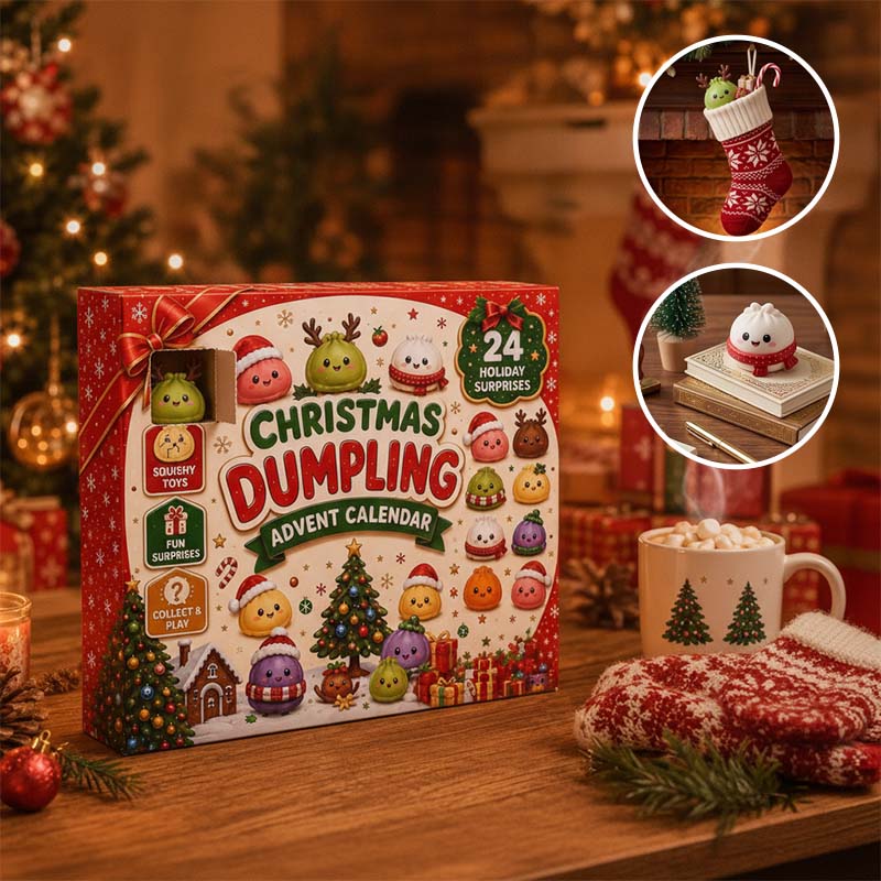 Weihnachts-Adventskalender mit Teigtaschen-Squishys – 24 Überraschungsspielzeuge