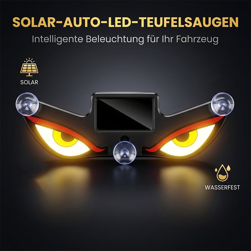 Solarbetriebene Devil-Eye-Dynamik-Lampen für Autos