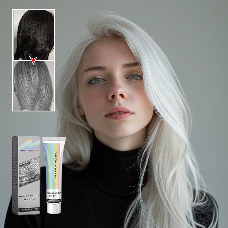 2-in-1-Silberhaarfarbe mit natürlichem Essence-Extrakt
