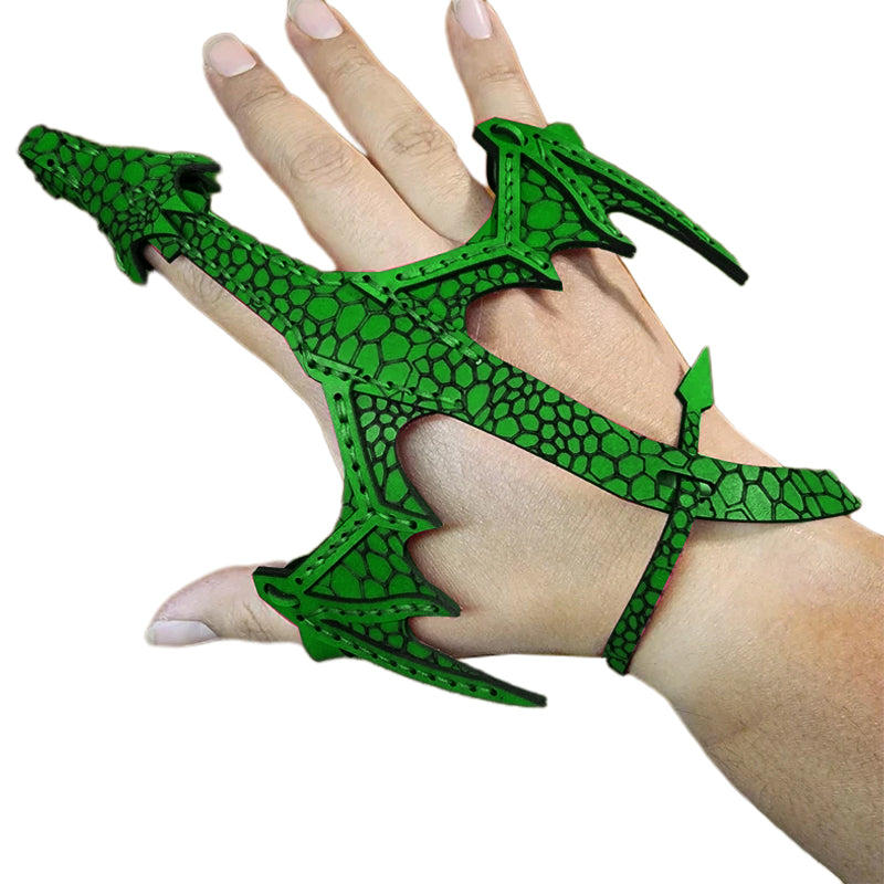 Hand-Drachen-Manschette aus Leder