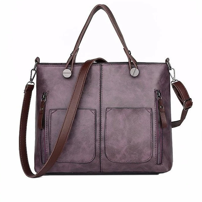Damen Vintage Leder Umhängetasche