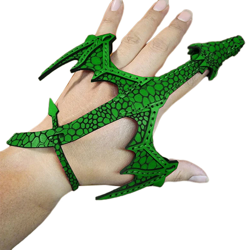 Hand-Drachen-Manschette aus Leder