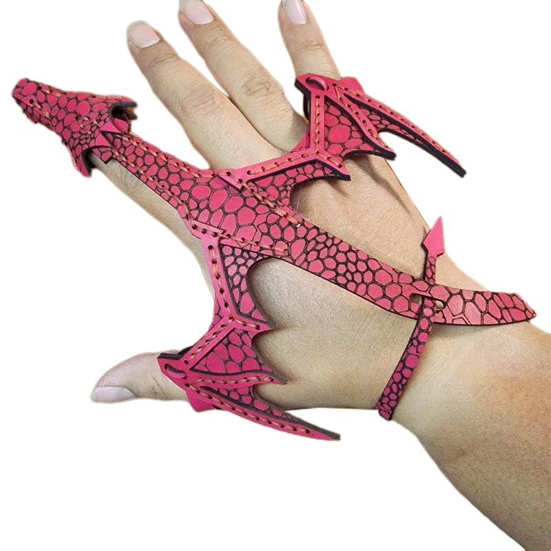 Hand-Drachen-Manschette aus Leder