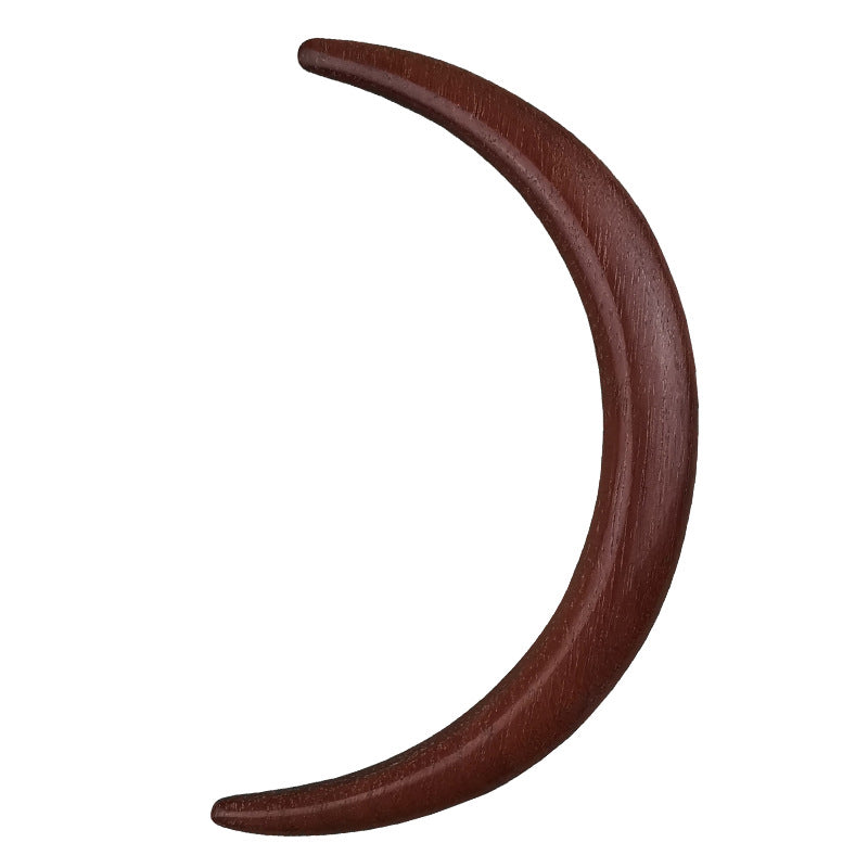 Damen Handgeschnitzte Halbmond Haargabel