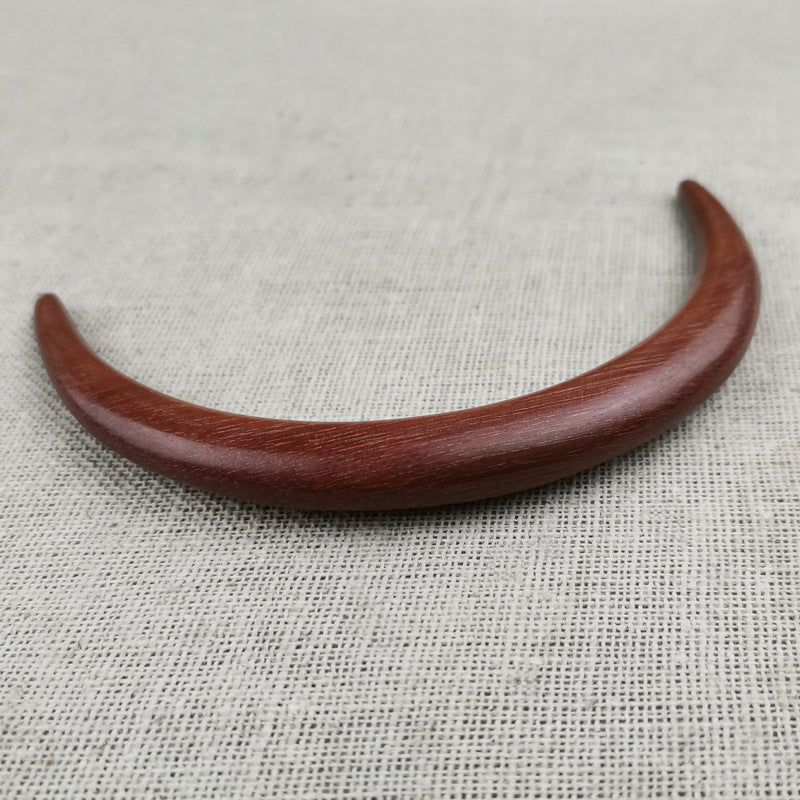 Damen Handgeschnitzte Halbmond Haargabel